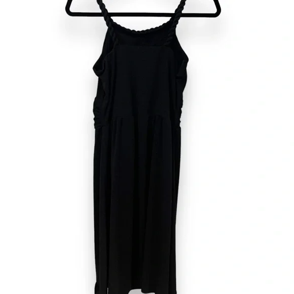 Ricki’s size small black dress with corded straps ruffled waist - Picture 1 of 8